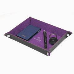 صينية ساعة كاميو باللون الأرجواني