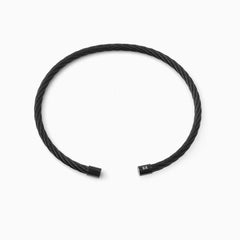 Marcello Stainless Steel Cable Bracelet Black