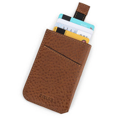 Alonzo Italian Leather Card Sleeve Brown