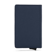 Pietro Italian Leather Popup Card Holder Navy Blue