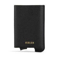 Santino Italian Leather Popup Card Holder Black