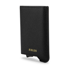 Santino Italian Leather Popup Card Holder Black