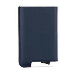 Santino Italian Leather Popup Card Holder Navy Blue