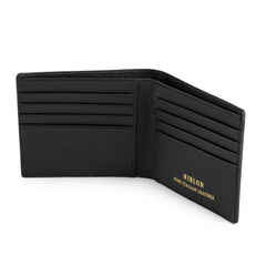 Serafino 8 Card Italian Leather Wallet Black