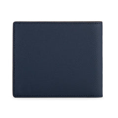 Serafino 8 Card Italian Leather Wallet Navy Blue