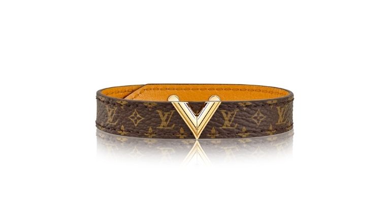 Louis Vuitton Brasserie Flower Bracelet Black Leather