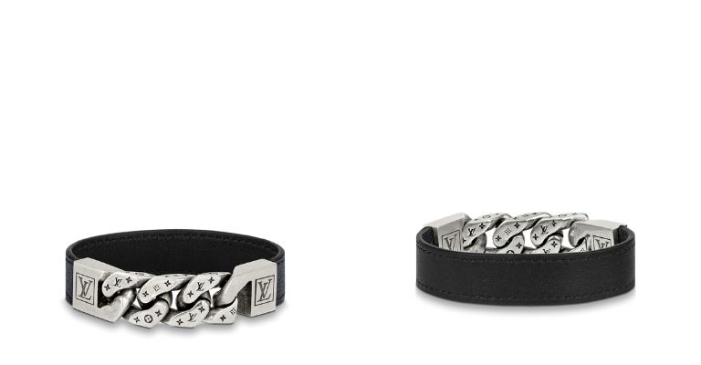 Louis Vuitton LV Clip Bracelet, Black, 19
